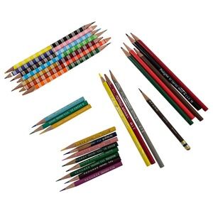 Vtg Colored Pencils Lot 27 Empire Pedigree Dual Kolor Sunset Venus Paradise Art